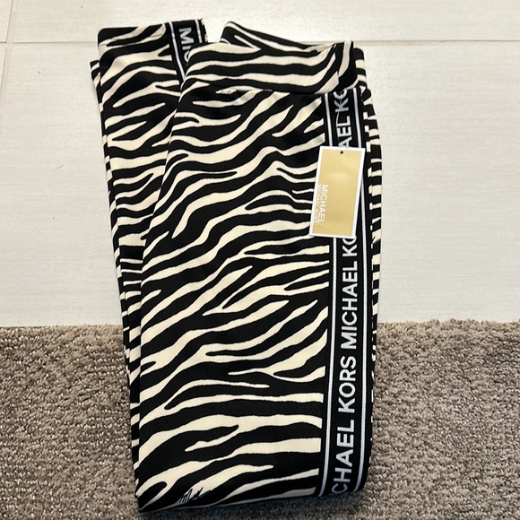 Michael Michael Kors 🦓 zebra print logo-stripe leggings - Picture 4 of 5